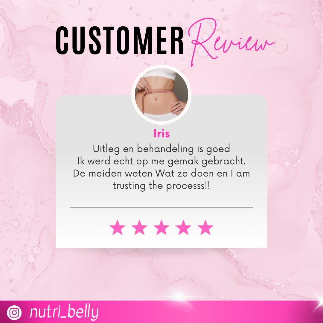 Ik werd echt op mijn gemak gesteld en ben blij met resultaat bij Nutri belly